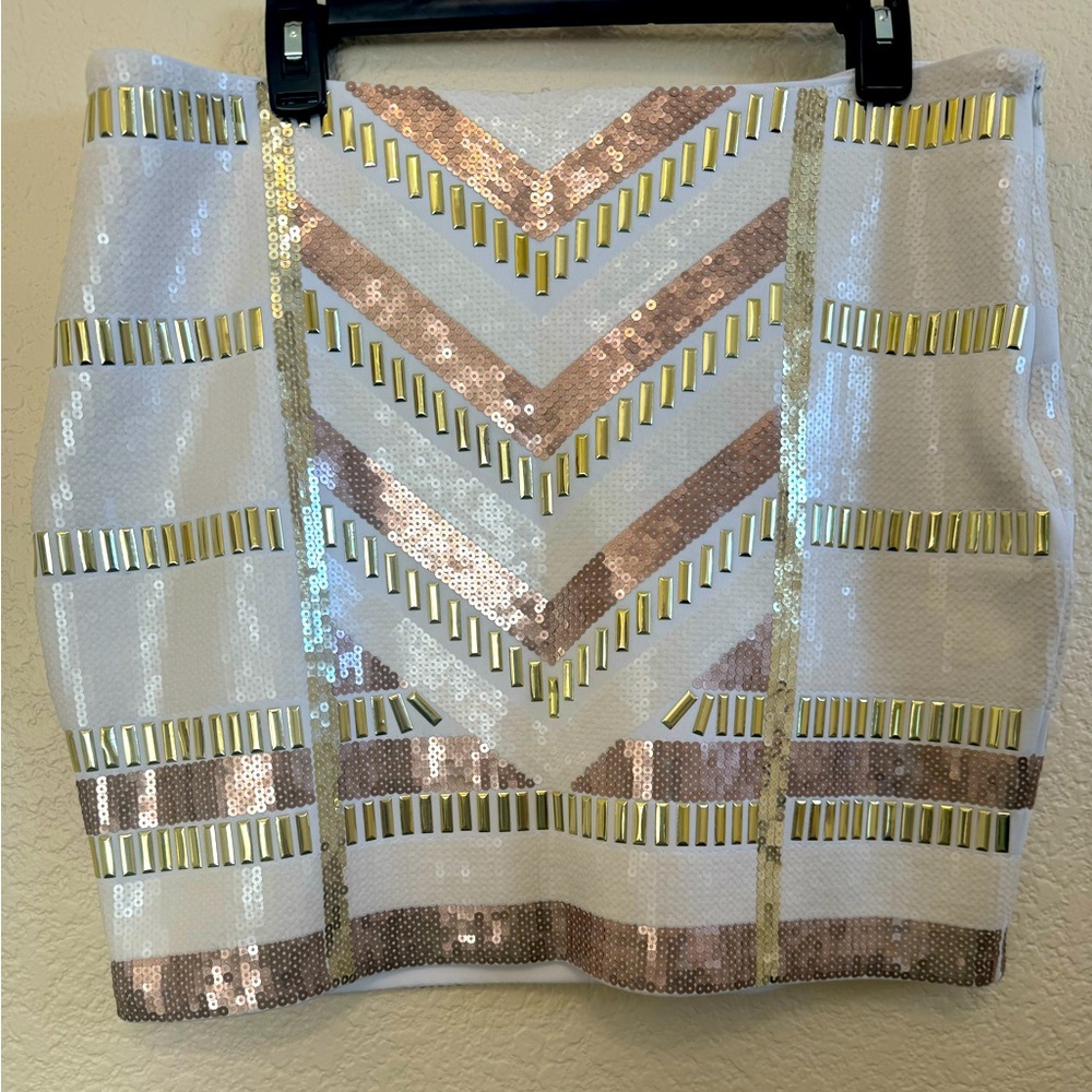 STUNNING embellished mini skirt NWT